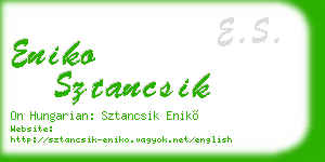 eniko sztancsik business card