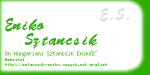 eniko sztancsik business card